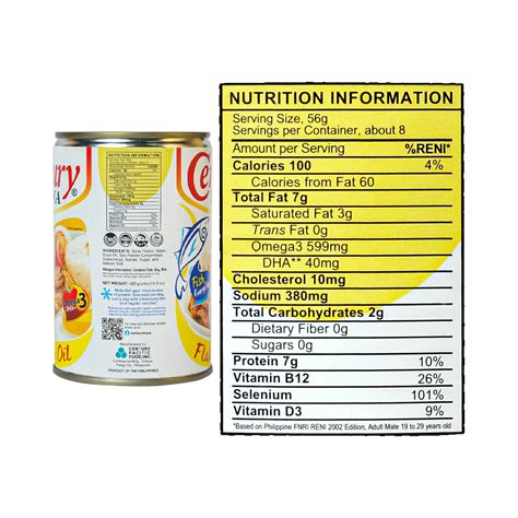 century tuna flakes in oil nutrition facts|Calories in Century Tuna Tuna Flakes in Vegetable Oil and Nutrition Facts.
